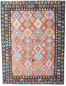 182X237 Kelim Afghan Old Stil Teppich Orientalischer Rot/Dunkelgrau (Wolle, Afghanistan) Carpetvista