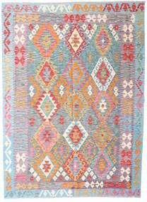 176X240 Kelim Afghan Old Stil Teppich Orientalischer Grau/Rot (Wolle, Afghanistan) Carpetvista