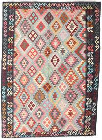 173X240 Kilim Afghan Old Style Rug Oriental Red/Beige (Wool, Afghanistan) Carpetvista