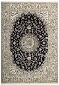 絨毯 ナイン 6La 255X358 ベージュ/グレー 大きな ( ペルシャ/イラン)