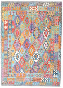 170X240 Kelim Afghan Old Stil Teppich Orientalischer Rot/Beige (Wolle, Afghanistan) Carpetvista