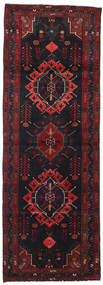 絨毯 ペルシャ ハマダン 105X302 廊下 カーペット ダークピンク/ダークレッド (ウール, ペルシャ/イラン)