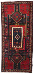 絨毯 ハマダン 126X275 ダークピンク/レッド (ウール, ペルシャ/イラン)