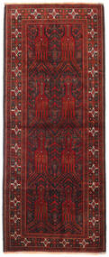 Belutsch Teppich 114X280 Läufer Braun/Rot Wolle, Persien/Iran Carpetvista