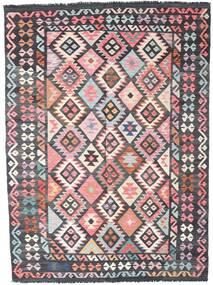  Kelim Afghan Old Stil Teppich 172X240 Rot/Dunkelgrau Carpetvista