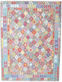 Kelim Afghan Old Stil Teppich 176X234 Rot/Grau Wolle, Afghanistan Carpetvista