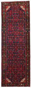  110X320 Hosseinabad Teppich Läufer Dunkelrosa/Dunkelrot Persien/Iran Carpetvista