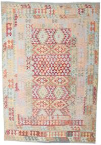 202X298 Kelim Afghan Old Stil Teppich Orientalischer Beige/Hellgrau (Wolle, Afghanistan) Carpetvista