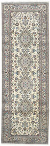 絨毯 カシャン 98X293 廊下 カーペット ベージュ/グレー (ウール, ペルシャ/イラン)
