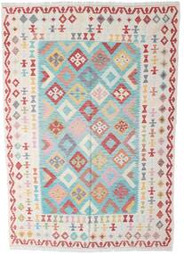 Kelim Afghan Old Stil Teppich 196X285 Beige/Rot Wolle, Afghanistan Carpetvista