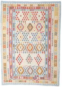  208X288 Kelim Afghan Old Stil Teppich Beige/Orange Afghanistan Carpetvista