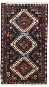  Orientalsk Yalameh Teppe 62X106 Mørk Rød/Beige Ull, Persia/Iran Carpetvista