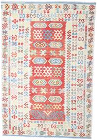 201X300 絨毯 キリム アフガン オールド スタイル オリエンタル ベージュ/レッド (ウール, アフガニスタン) Carpetvista