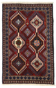  Persian Yalameh Rug 60X94 Dark Red/Red Carpetvista