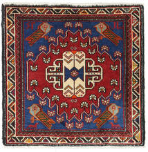 62X62 Tappeto Orientale Ghashghai Quadrato Rosso Scuro/Porpora Scuro (Lana, Persia/Iran) Carpetvista
