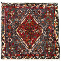  Orientalischer Ghashghai Teppich 64X66 Quadratisch Dunkelrot/Rot Wolle, Persien/Iran Carpetvista