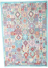 207X299 Kelim Afghan Old Stil Teppich Orientalischer Grau/Beige (Wolle, Afghanistan) Carpetvista