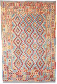  202X308 Kelim Afghan Old Stil Teppich Beige/Orange Afghanistan Carpetvista