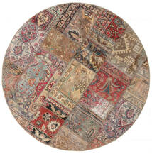  Patchwork - Persien/Iran 150X150 Persian Wool Rug Brown/Orange Small Carpetvista