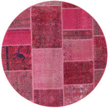 Koberec Perský Patchwork - Persien/Iran 150X150 Čtvercový Tmavě Růžová/Růžová (Vlna, Persie/Írán)