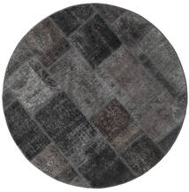 Patchwork - Persien/Iran Rug Ø 150 Round Dark Grey/Grey Wool, Persia/Iran Carpetvista