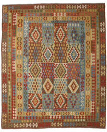 Kelim Afghan Old Stil Teppich 250X294 Braun/Orange Großer Wolle, Afghanistan Carpetvista
