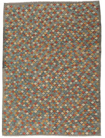  174X239 Kilim Afghan Old Style Rug Grey/Orange Afghanistan Carpetvista