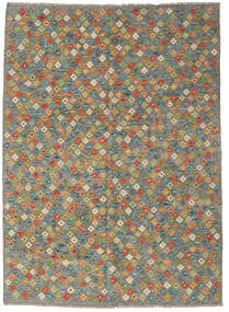 173X238 Tapis D'orient Kilim Afghan Old Style Gris/Beige (Laine, Afghanistan) Carpetvista