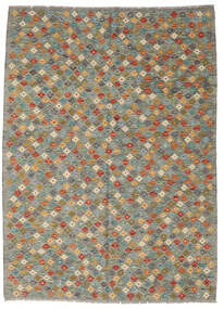 Kilim Afghan Old Style Rug 175X242 Grey/Orange Wool, Afghanistan Carpetvista