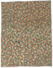 Kilim Afghan Old Style Rug 179X229 Grey/Beige Wool, Afghanistan Carpetvista