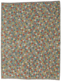 Kilim Afghan Old Style Rug 181X235 Grey/Yellow Wool, Afghanistan Carpetvista