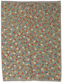  Kilim Afghan Old Style Tapis 174X231 De Laine Gris/Marron Carpetvista