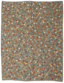 Kilim Afghan Old Style Rug 178X228 Grey/Orange Wool, Afghanistan Carpetvista