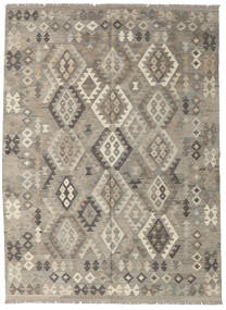 180X241 Tapete Kilim Afegão Old Style Oriental Laranja/Cinzento Claro (Lã, Afeganistão) Carpetvista