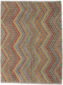 188X238 Kilim Afghan Old Style Rug Oriental Grey/Orange (Wool, Afghanistan) Carpetvista
