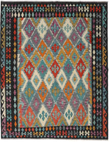  Oriental Kilim Afghan Old Style Rug 189X240 Dark Grey/Grey Wool, Afghanistan Carpetvista