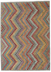 215X297 Kilim Afghan Old Style Rug Oriental Grey/Brown (Wool, Afghanistan) Carpetvista