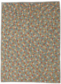  Kilim Afghan Old Style Tapis 208X291 De Laine Gris/Orange Carpetvista