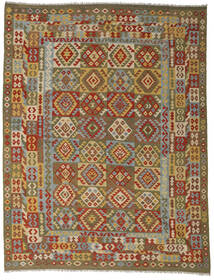  Orientalischer Kelim Afghan Old Stil Teppich 255X335 Braun/Orange Großer Wolle, Afghanistan Carpetvista