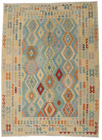  Kelim Afghan Old Style Teppe 248X339 Beige/Grå Carpetvista