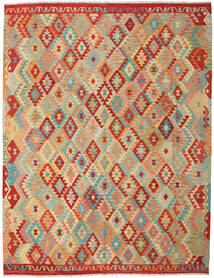 263X337 Alfombra Oriental Kilim Afghan Old Style Beige/Rojo Grande (Lana, Afganistán) Carpetvista