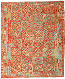  Oriental Kilim Afghan Old Style Rug 252X302 Beige/Orange Large Wool, Afghanistan Carpetvista
