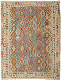  282X370 Kelim Afghan Old Stil Teppich Beige/Gelb Afghanistan Carpetvista