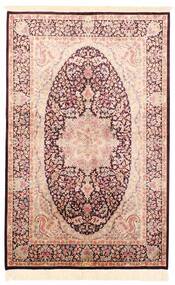  Persian Qum Silk Rug 100X156 Beige/Orange