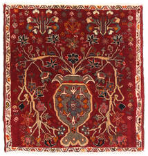 絨毯 ペルシャ カシュガイ 62X65 正方形 ダークレッド/レッド (ウール, ペルシャ/イラン)