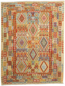  Kilim Afghan Old Style Tapis 263X343 De Laine Beige/Marron Grand Carpetvista