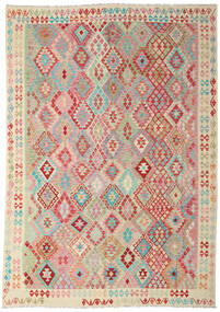  244X345 Grande Kilim Afegão Old Style Tapete Lã, Carpetvista