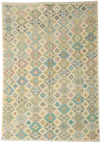 245X351 絨毯 オリエンタル キリム アフガン オールド スタイル ベージュ/グレー (ウール, アフガニスタン) Carpetvista