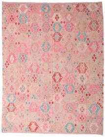 273X353 Kelim Afghan Old Style Matot Matto Itämainen Vaalea Pinkki/Punainen Isot (Villa, Afganistan) Carpetvista