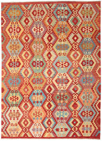  Kilim Afghan Old Style Tapis 248X343 De Laine Rouge/Beige Grand Carpetvista